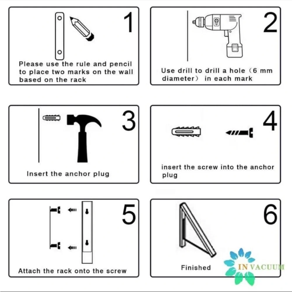 Silver Wall-Mounted Clothes Hanger Rack
